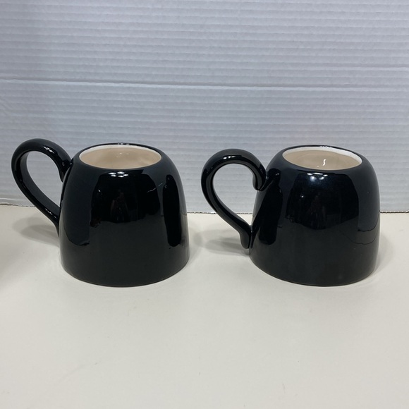 Penguin Duck Oversized Character Shaped Mugs Cups Lot of 2 Black White Orange - Picture 2 of 13